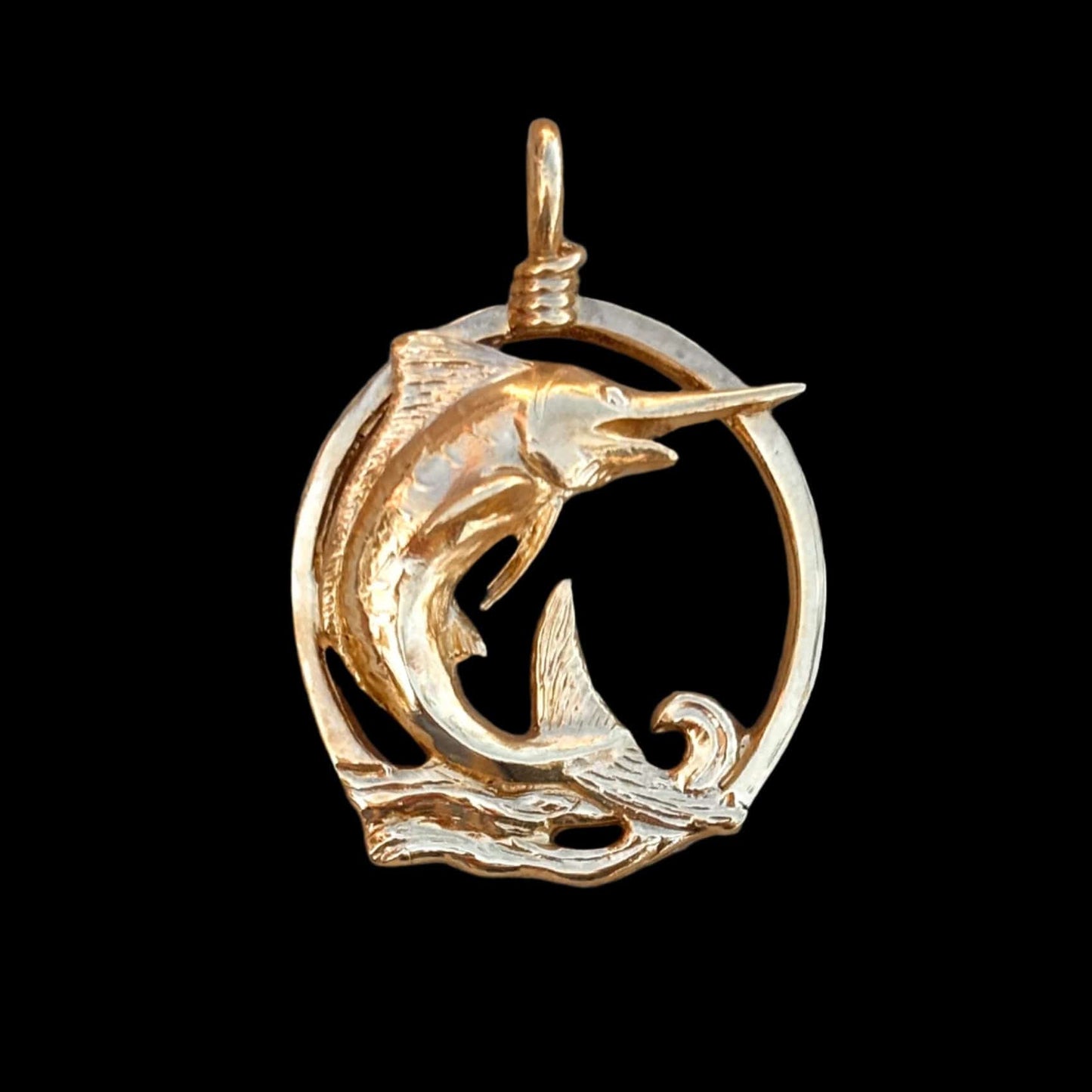 Leaping Marlin Pendant - .925 /14K Michiko Inventory 14K Gold