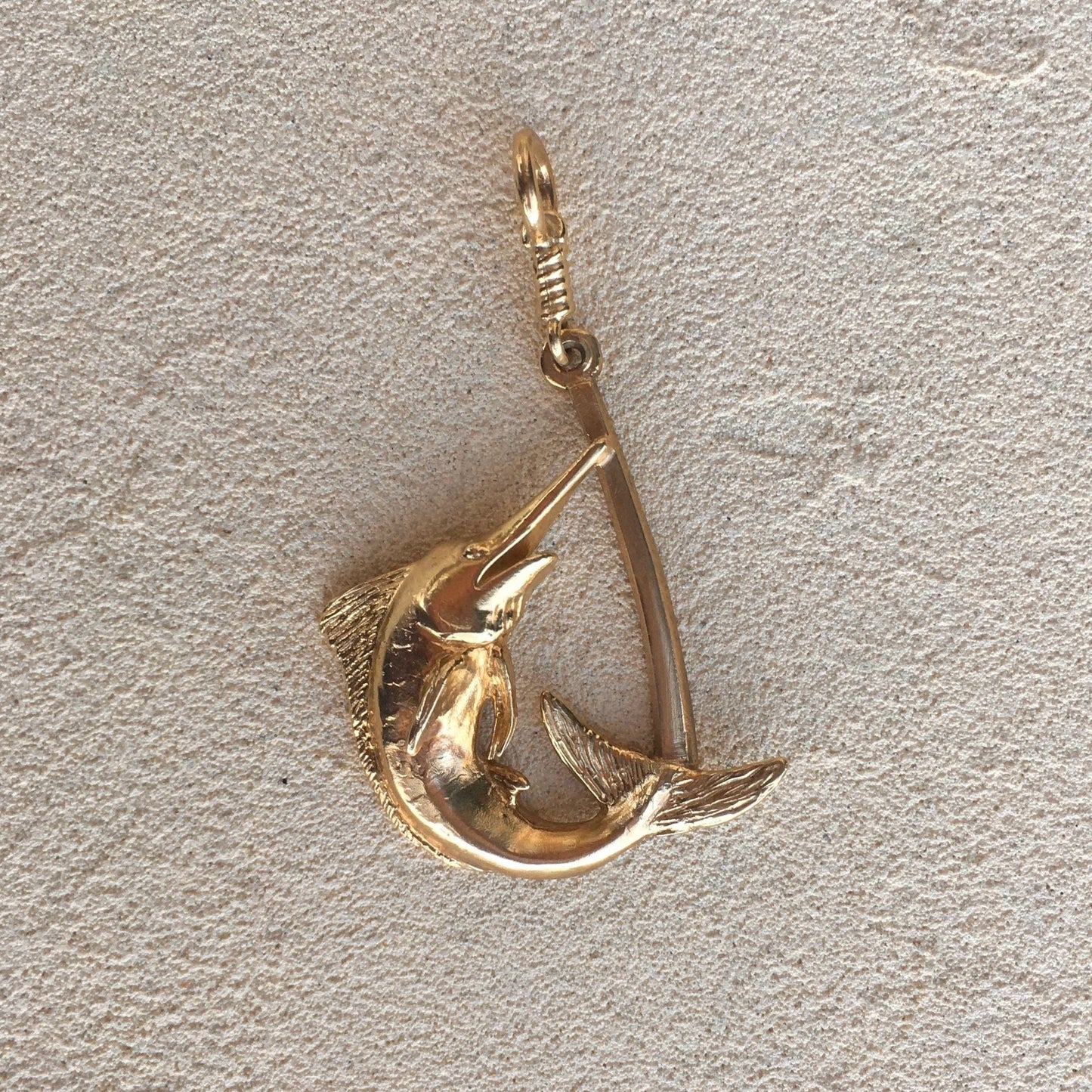 Marlin On Hook Pendant - .925 /14K Michiko Consignment 14K Gold