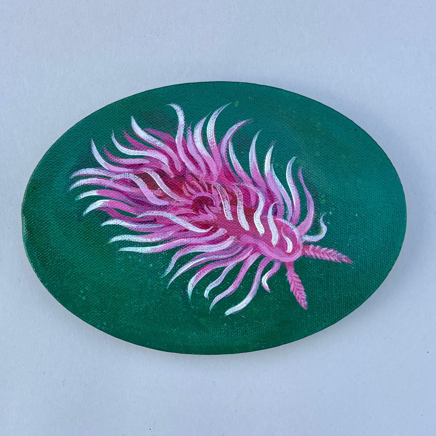 "Nudibranch" Original Acrylic Paintings on Canvas Stephen Holman Consignment "Hopkins Rose Nudibranch"