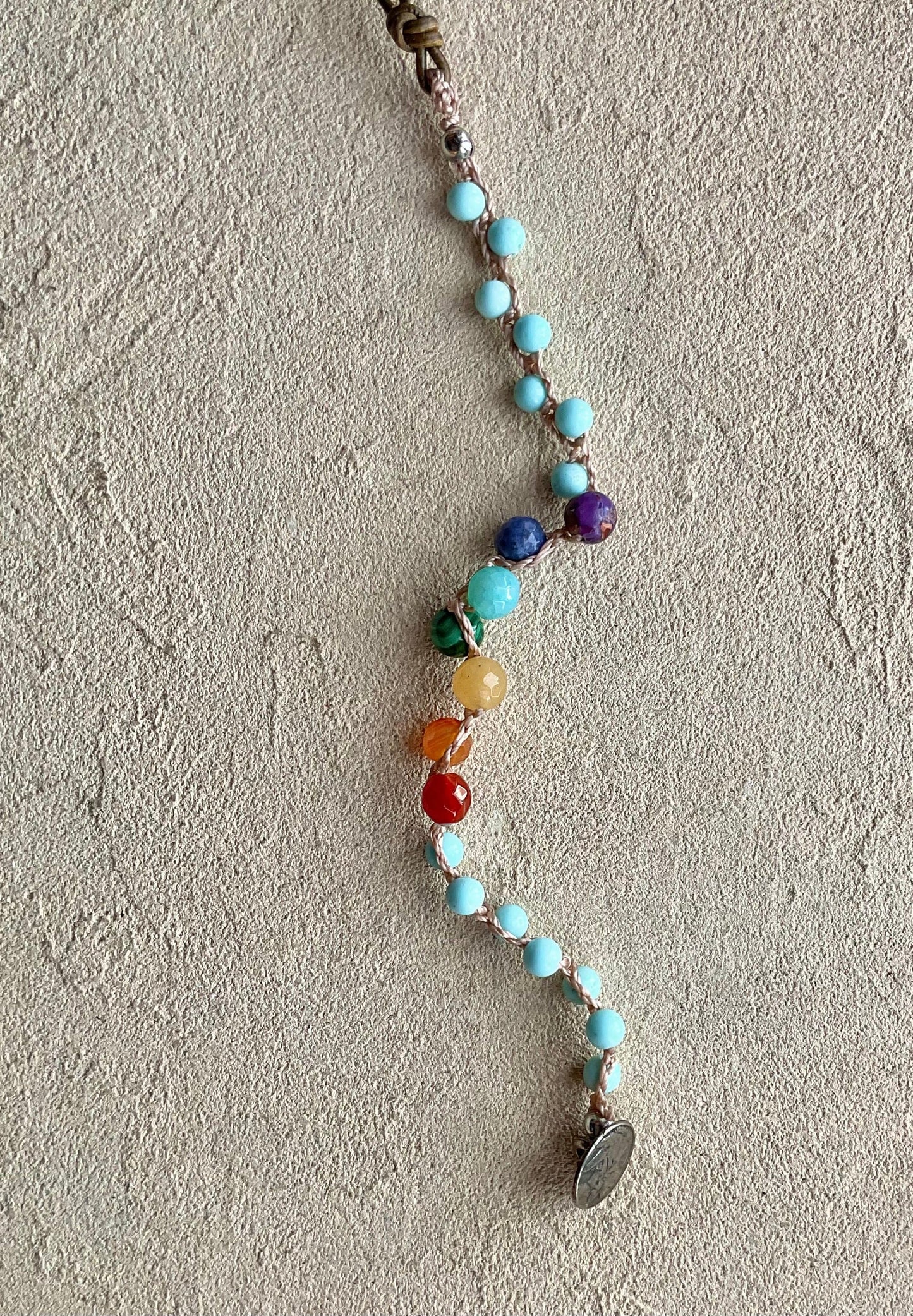 "Ocean Bubbles" Bracelets Heidi Duran Inventory "Chakra" Light blue stone