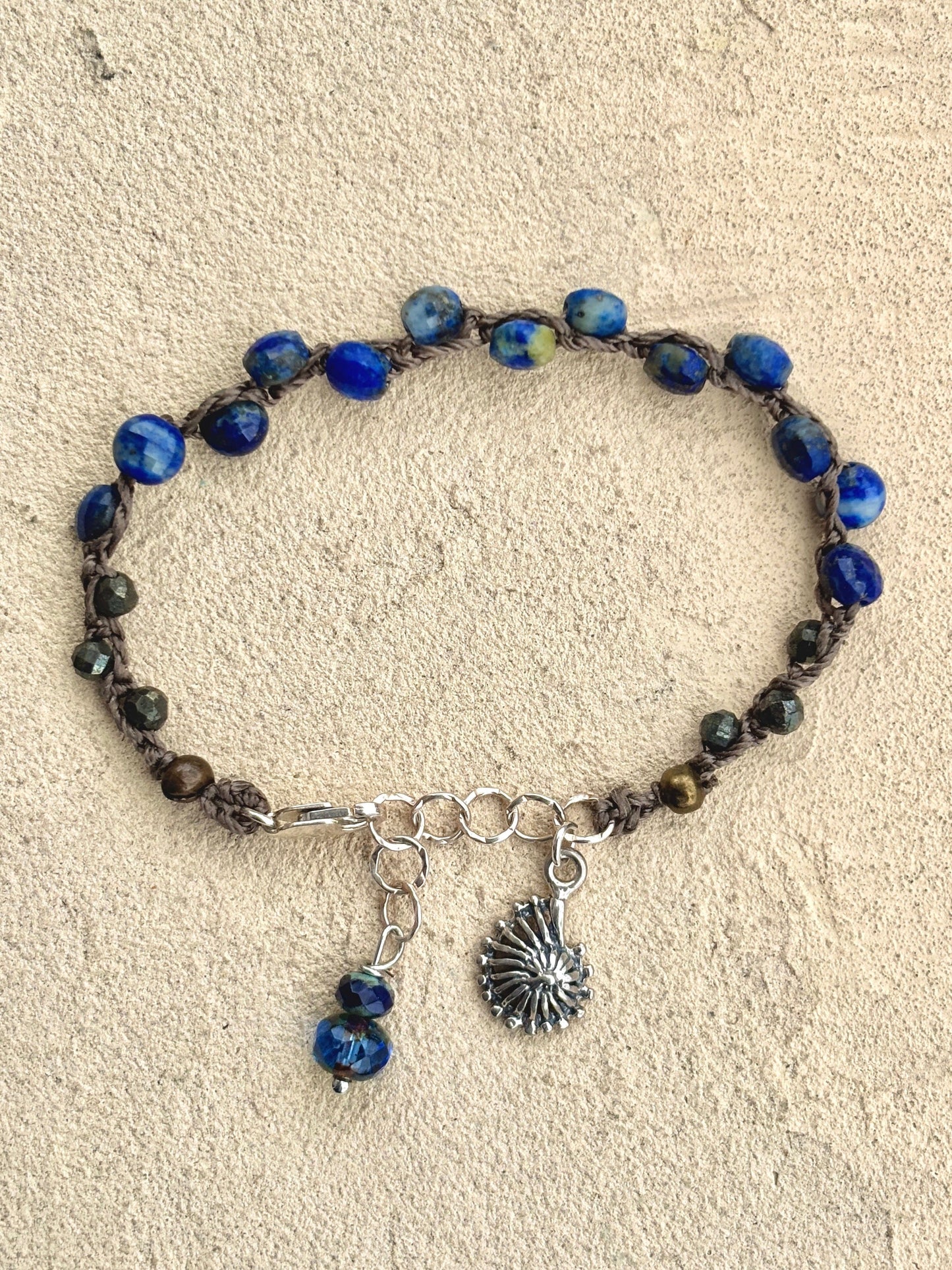 "Ocean Bubbles" Bracelets Heidi Duran Inventory Faceted Lapis