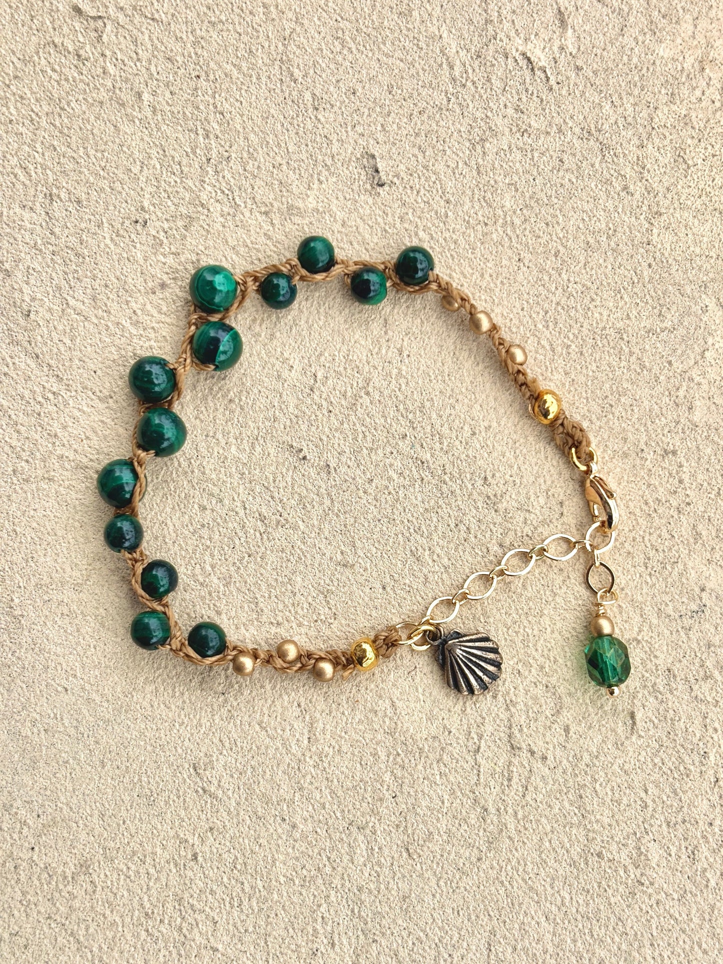 "Ocean Bubbles" Bracelets Heidi Duran Inventory Malachite