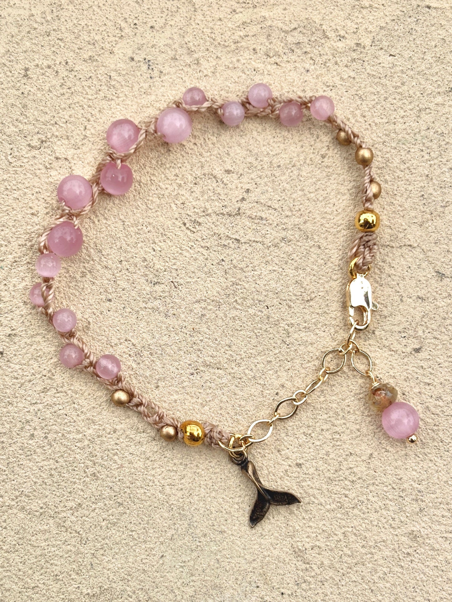 "Ocean Bubbles" Bracelets Heidi Duran Inventory Small Pink Catseye