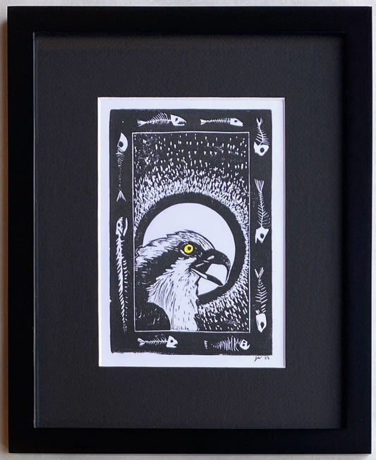 "Osprey" Block Print J Welsh Consignment