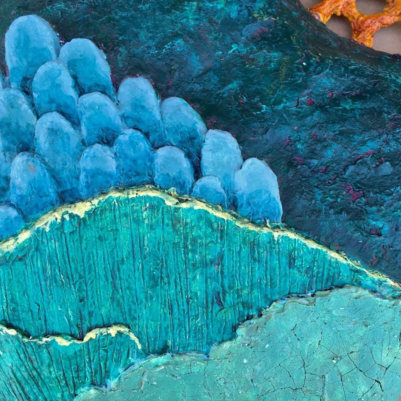 Paper Mache Coral Reef Wall Sculpture Monica Consignment
