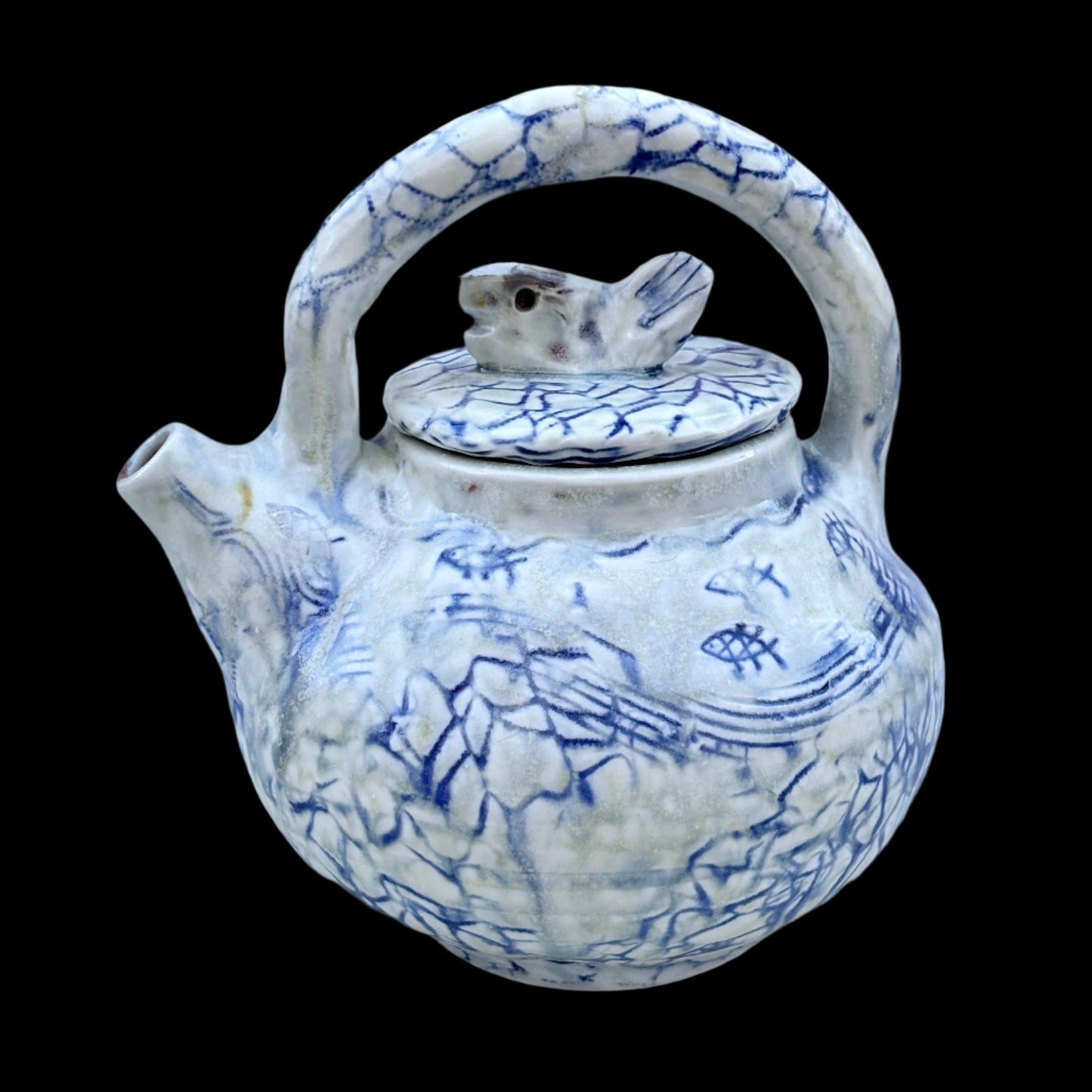 "Pisces" Teapots Juls Inventory 1. White Porcelain with Pattern