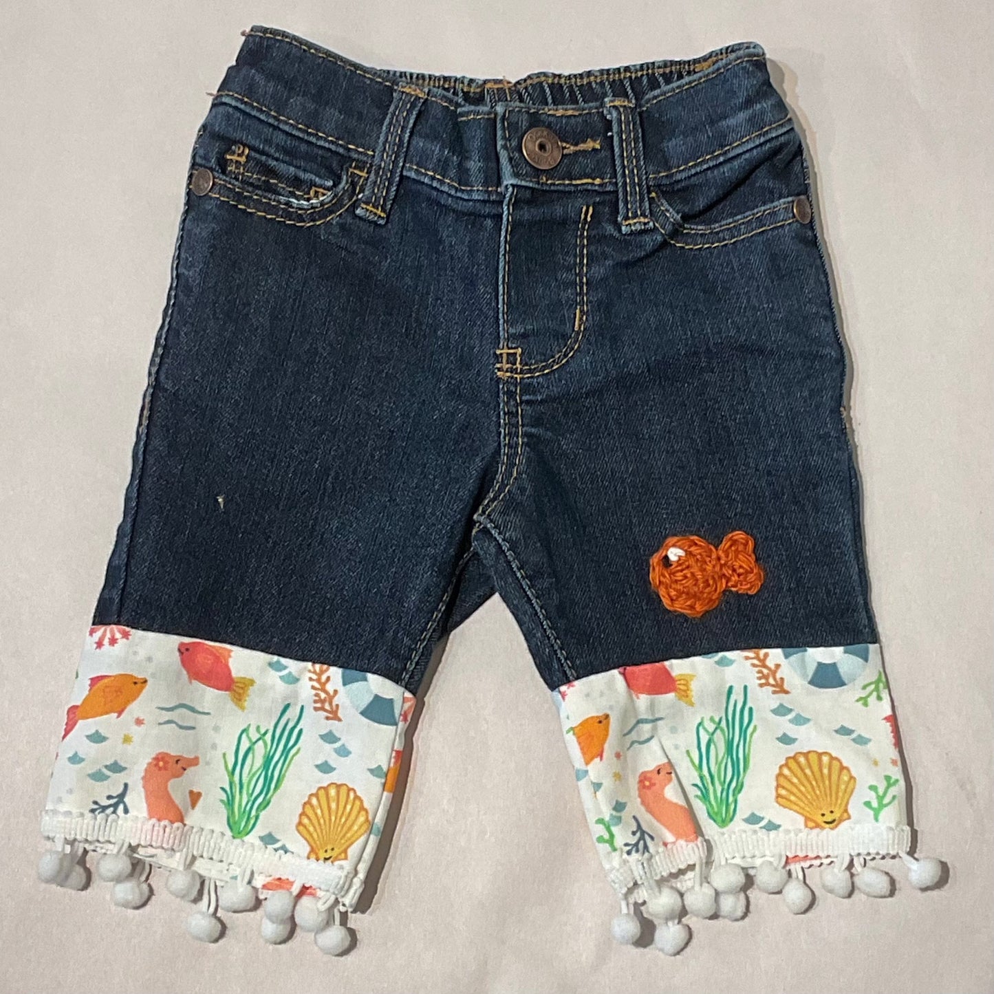 Pom Pom Seaside Denim Capris K Hawthorne Consignment