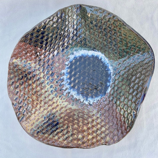 Porcelain "Basket" Ceramic Bowl - Vintage Juls Inventory