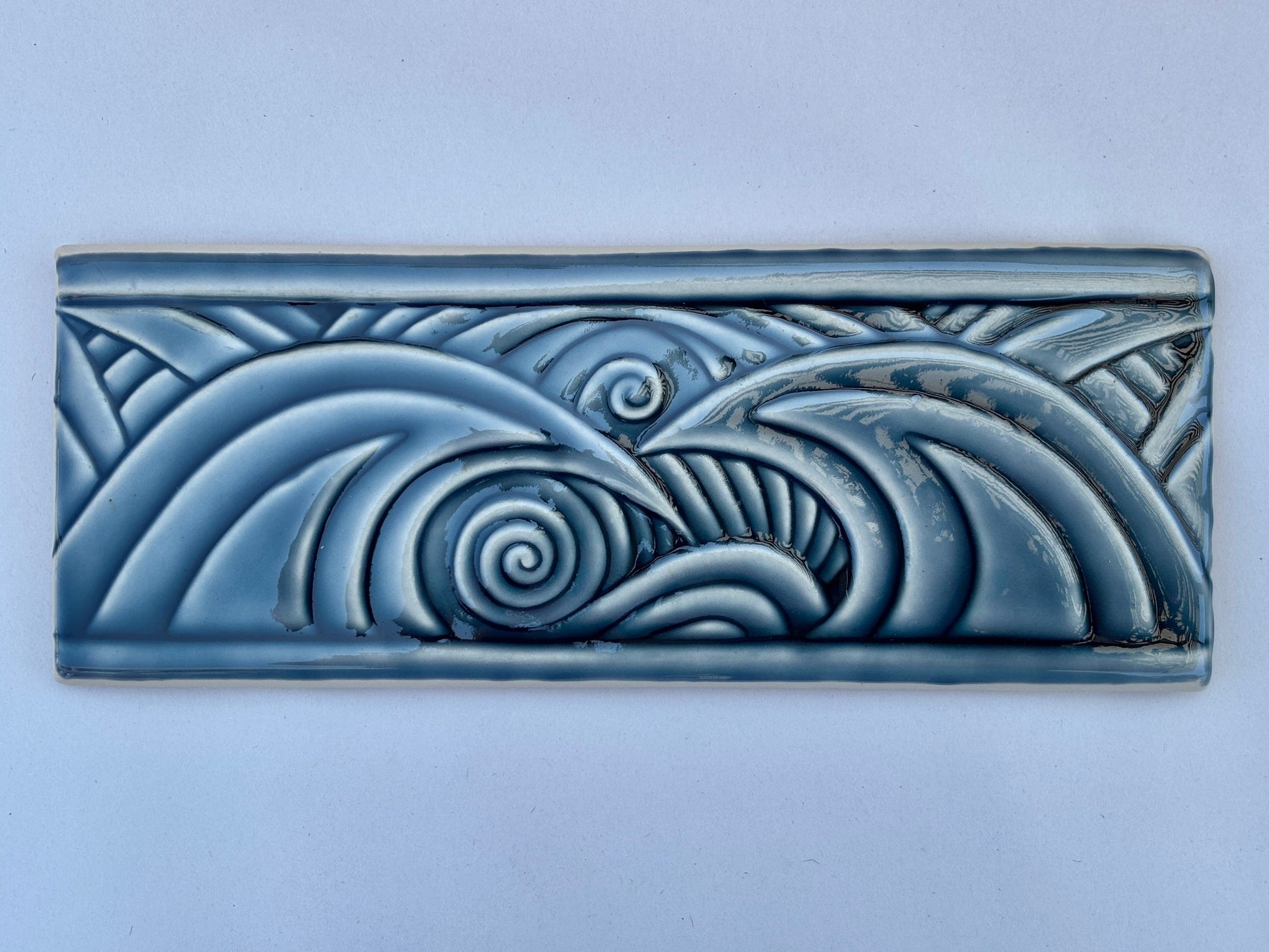 Porcelain Wave Tiles Lynne M. Inventory Blue Celadon
