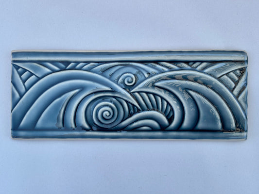 Porcelain Wave Tiles Lynne M. Inventory Blue Celadon