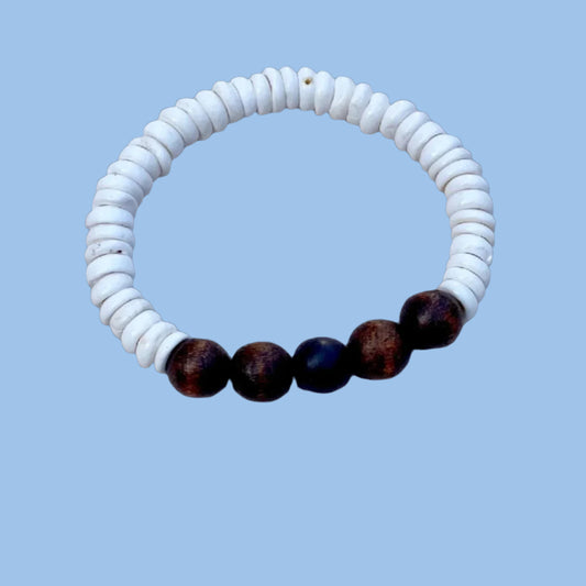 Puka Shell Bracelets - Hand Strung by Nikki Nikki Consignment #6: Puka and Wooden Beads