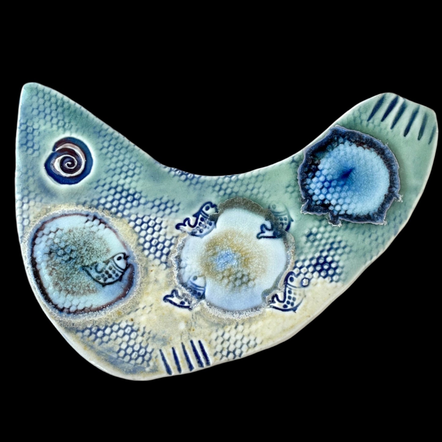 "Scrap-Fish" Porcelain Dish Juls Inventory 11" X 8.5"