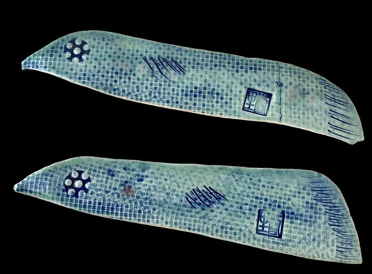 "Scrap-Fish" Porcelain Dish Juls Inventory 12" X 2"