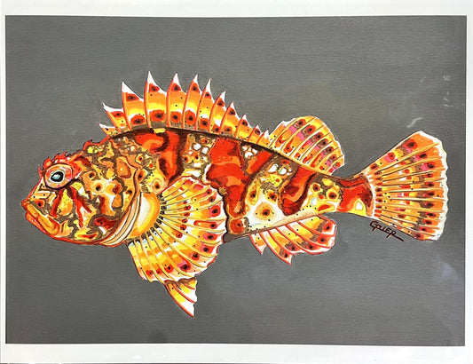 "Sculpin Fish" Prints M Gower Consignment