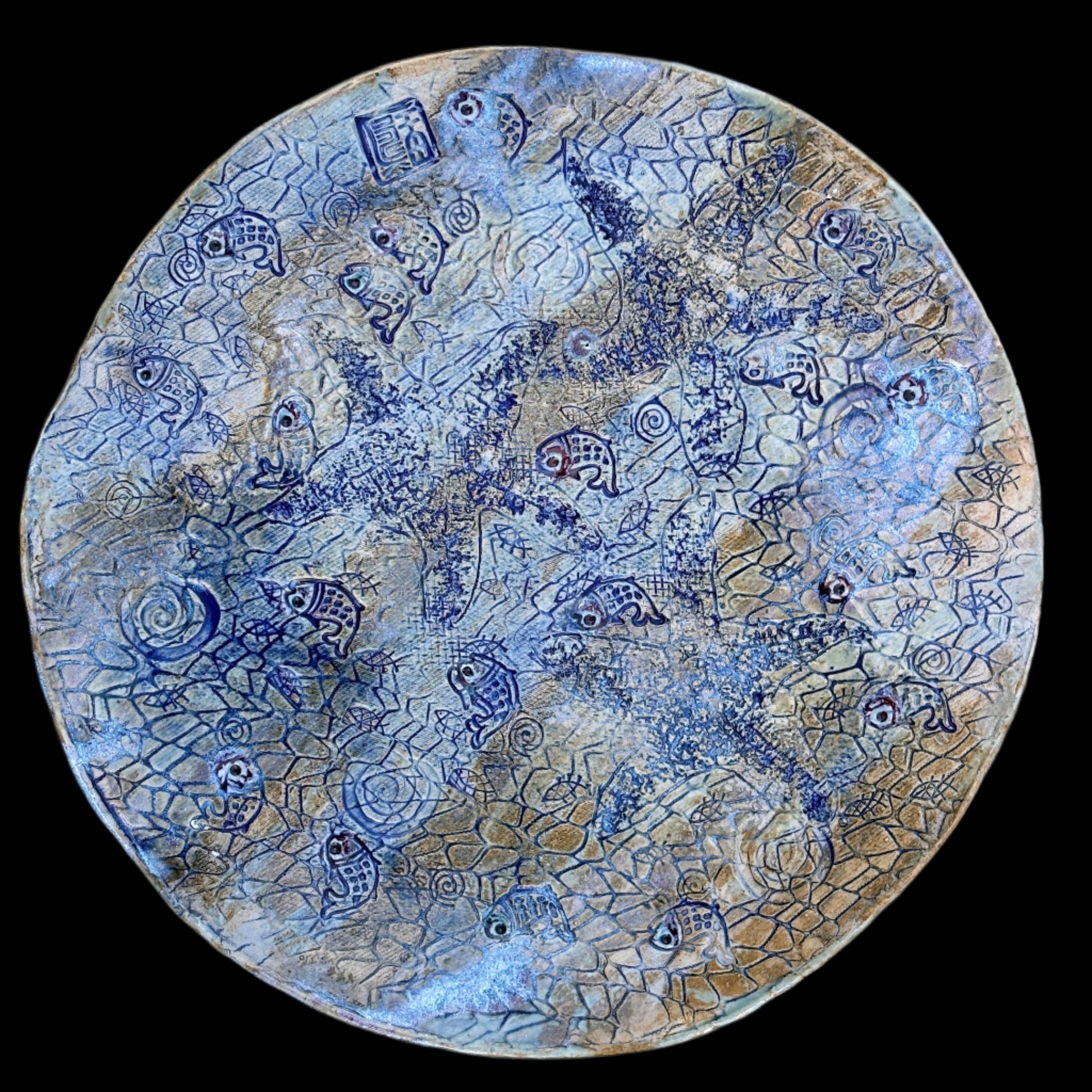 Sea Star and Fish Footed Wall Plate Juls