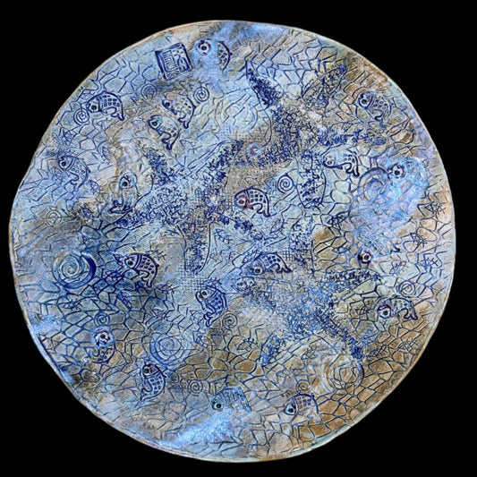 Sea Star and Fish Footed Wall Plate Juls