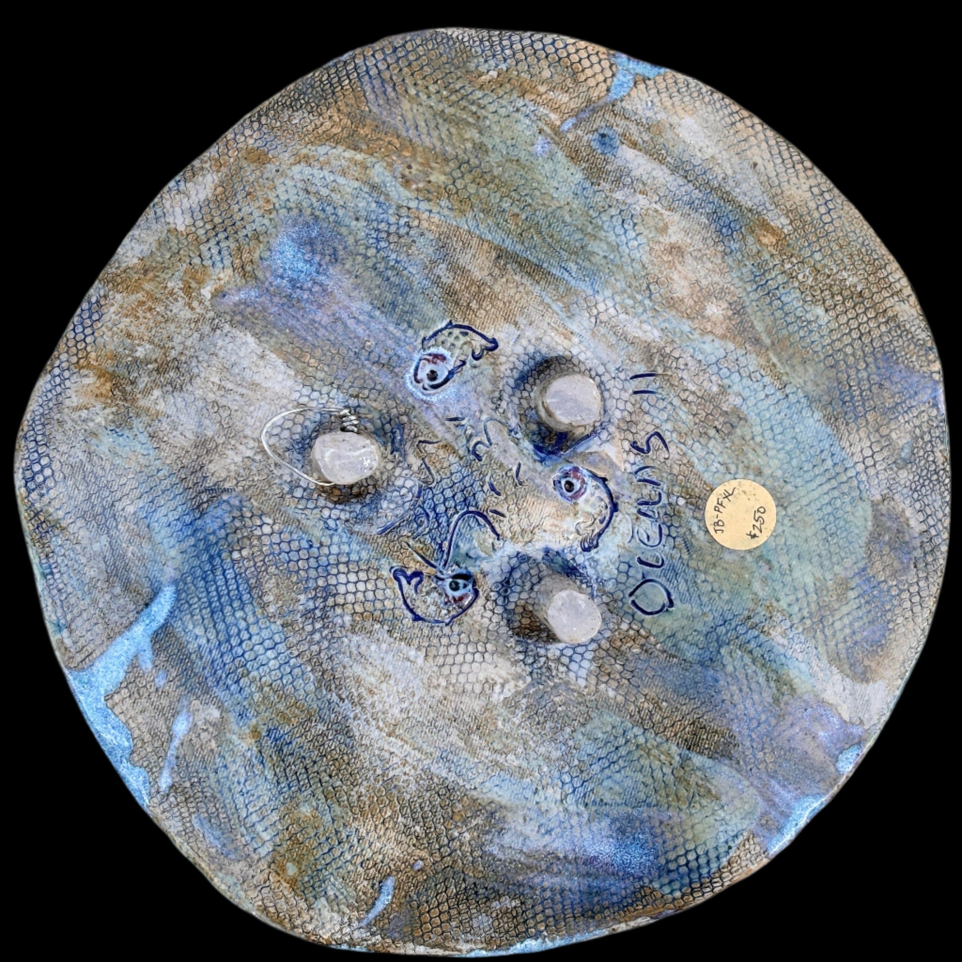 Sea Star and Fish Footed Wall Plate Juls