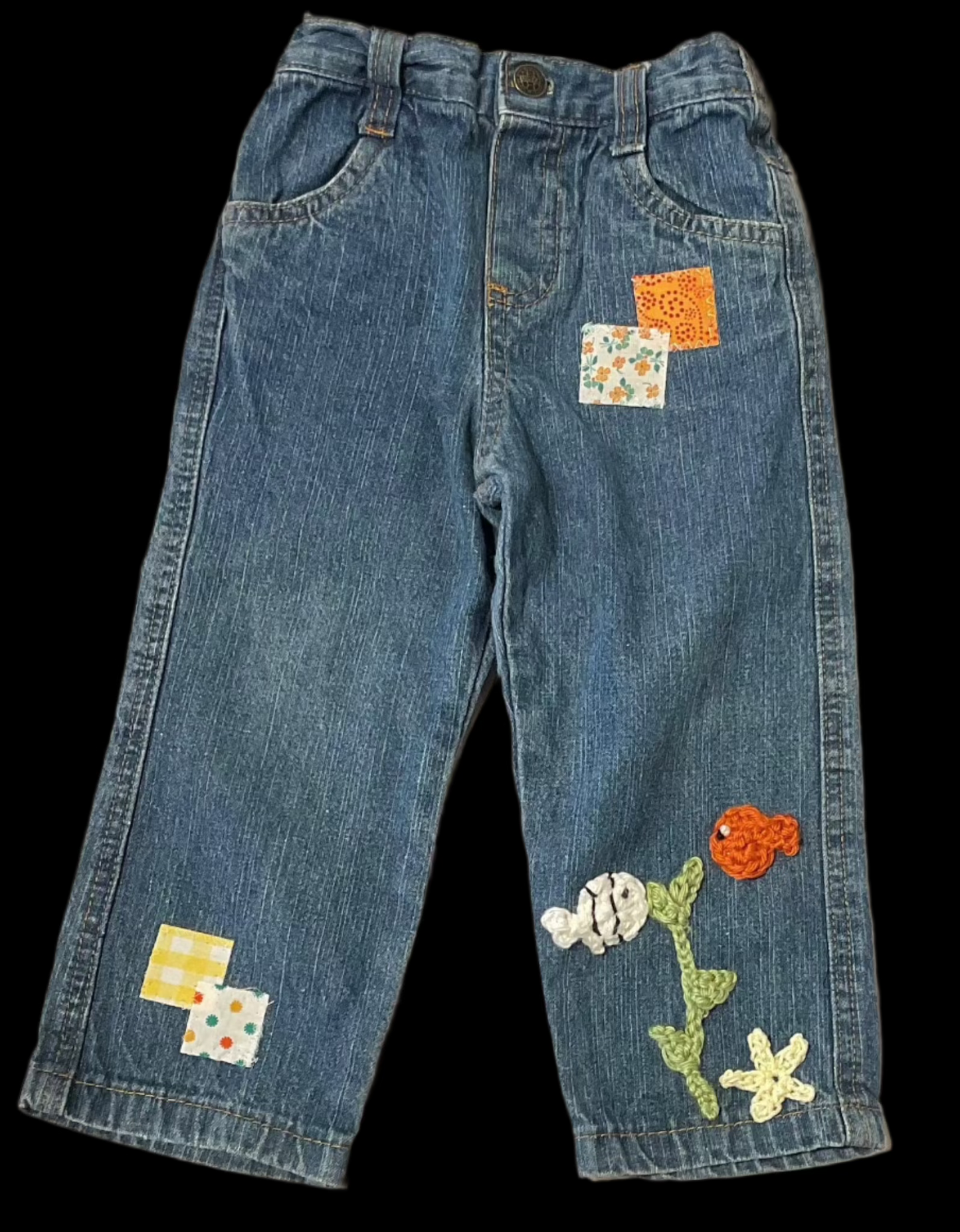 Seaside Patched Denim Jeans - Toddler/Kids K Hawthorne Consignment