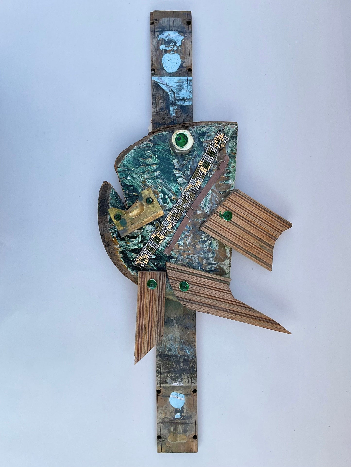 Skateboard Fish - Eco/Mixed Media Art Rodrigo Consignment Seaweed Kelpfish : 20" 9" x 2"