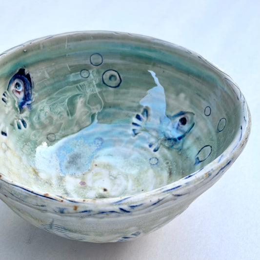 Small Porcelain Ceramic Fish Bowls - 5" Juls Inventory
