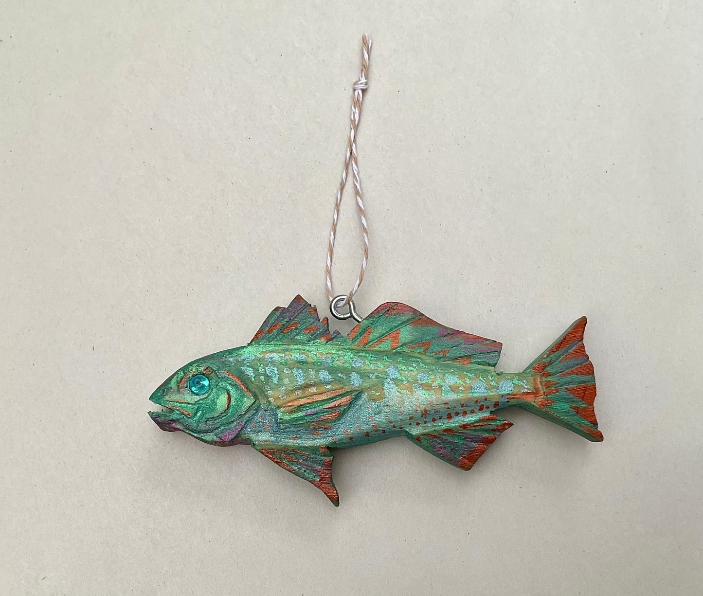 Small Wooden Fish Ornaments Daniel Floyd Inventory