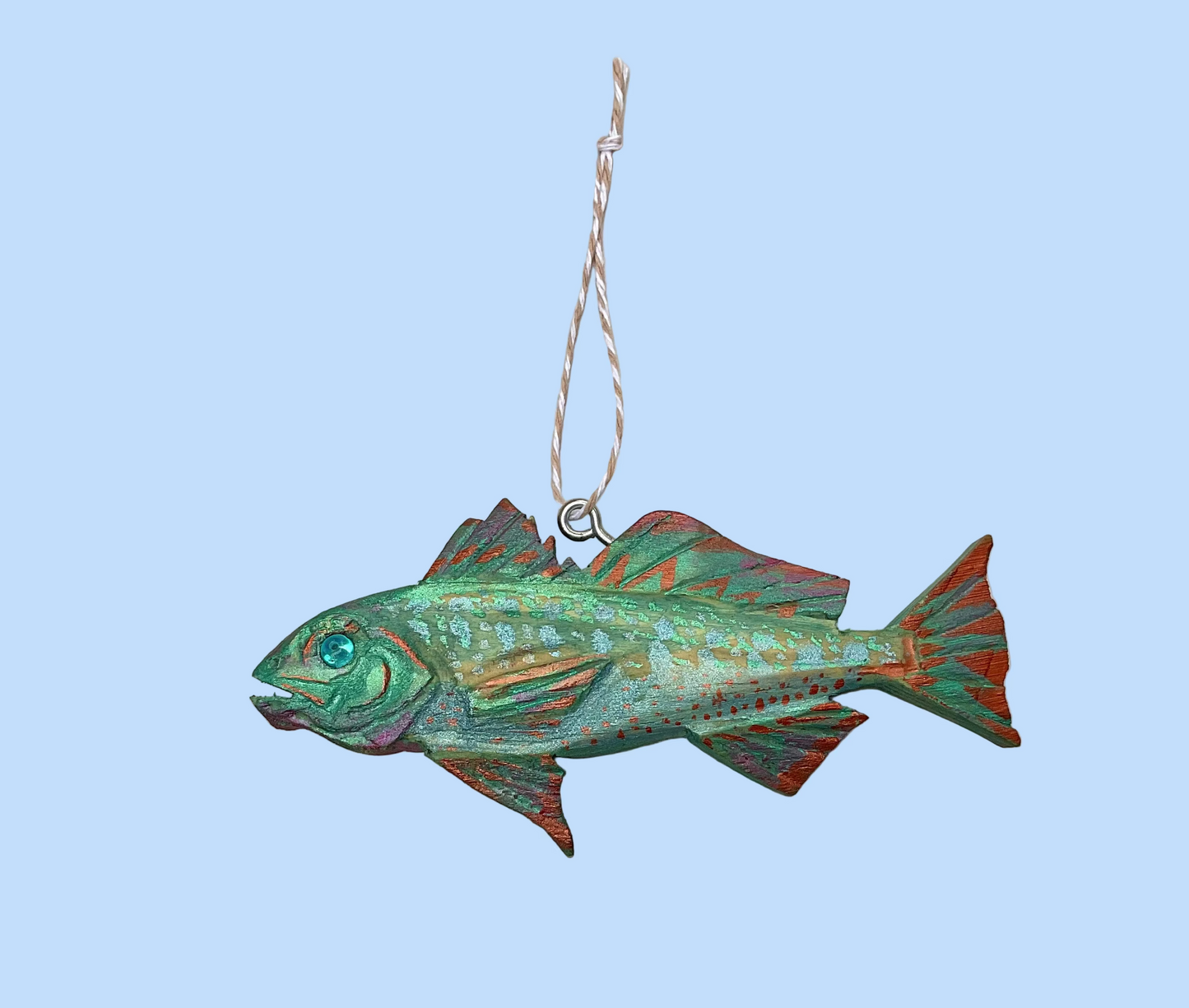 Small Wooden Fish Ornaments Daniel Floyd Inventory