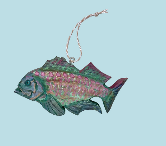 Small Wooden Fish Ornaments Daniel Floyd Inventory