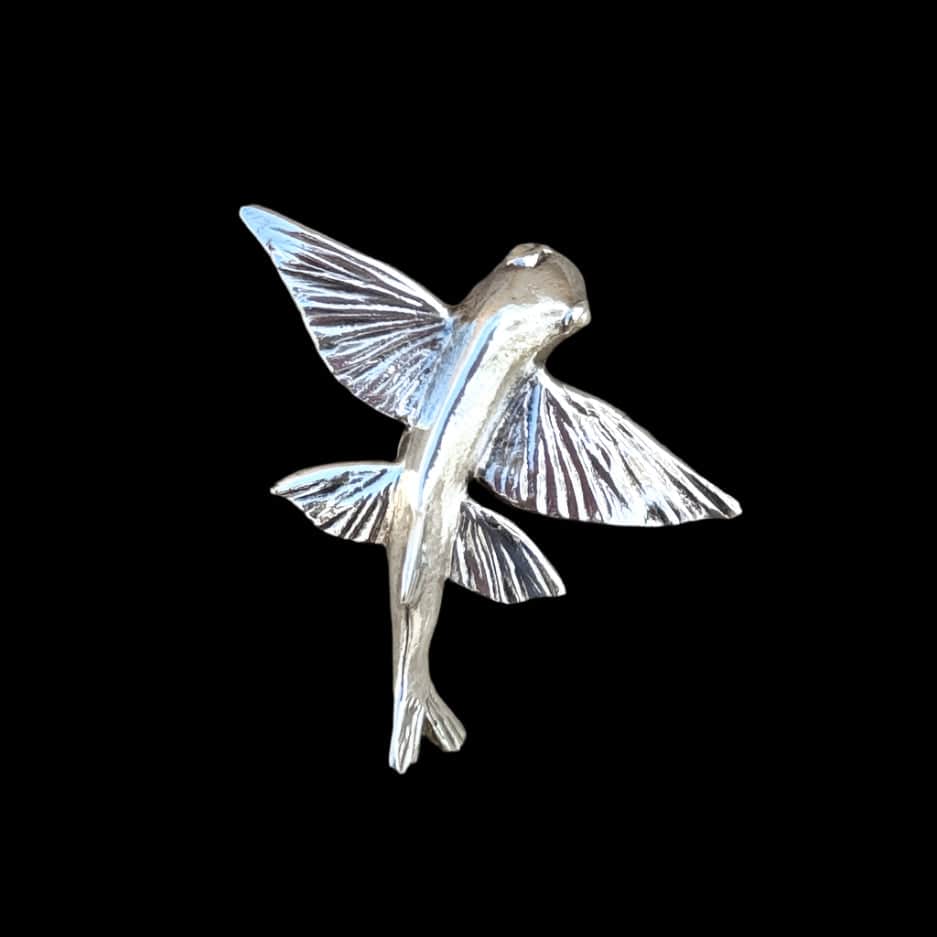 Sterling Flying Fish Pendant Michiko Inventory Medium: 1.5" x 1.5"