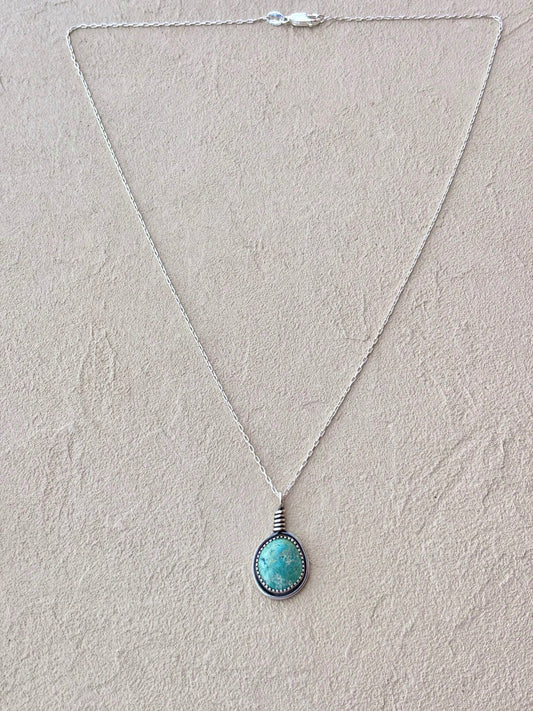Sterling Nautical Knot Turquoise Pendant/Necklace J. Anderson LTL Inventory