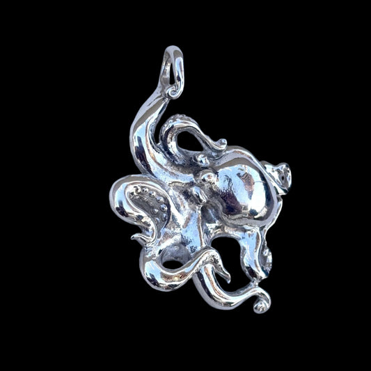 Sterling Silver Octopus Pendant - Large Michiko Consignment Pendant