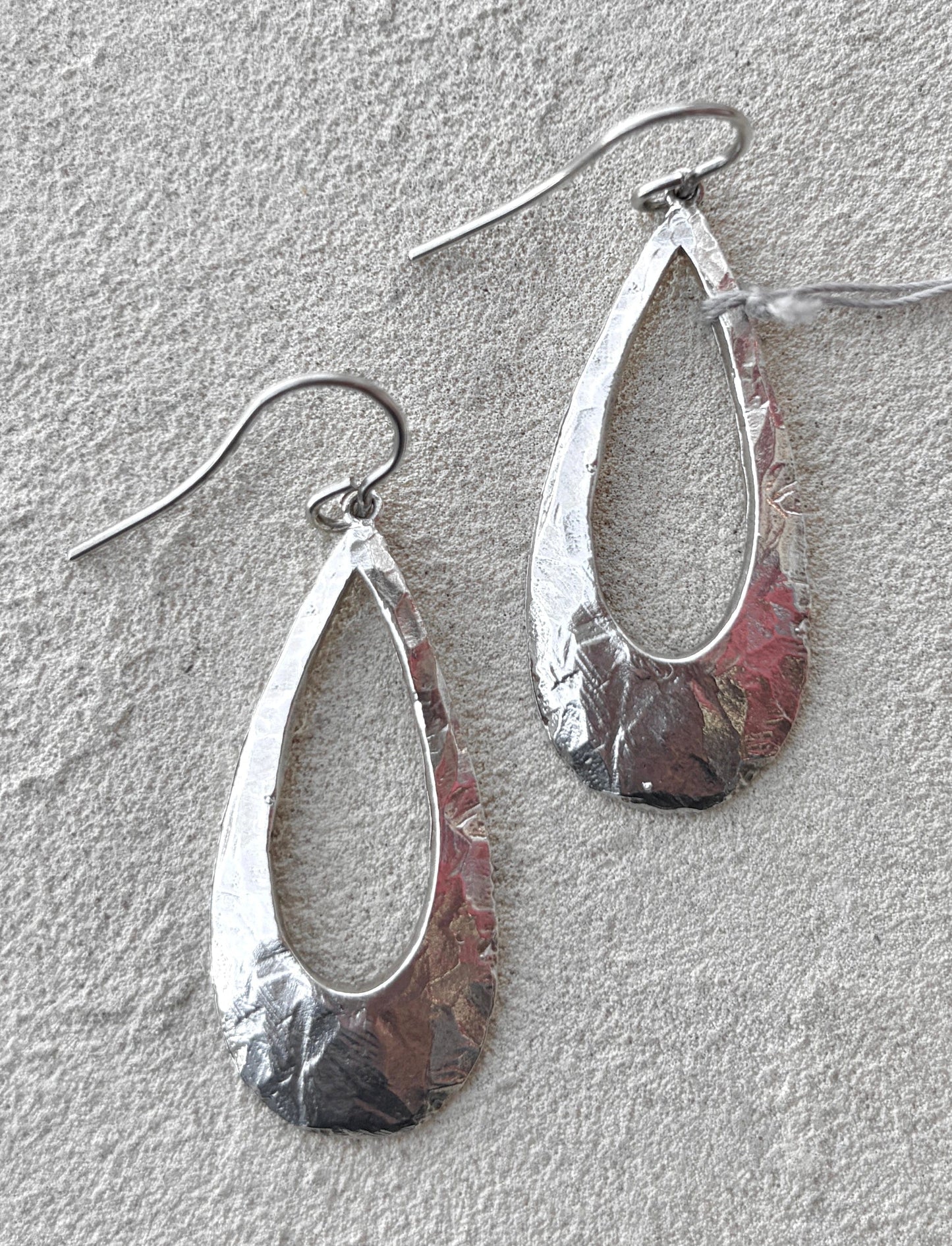 Sterling Silver Swirl/Teardrop Earrings Michiko Consignment Teardrop