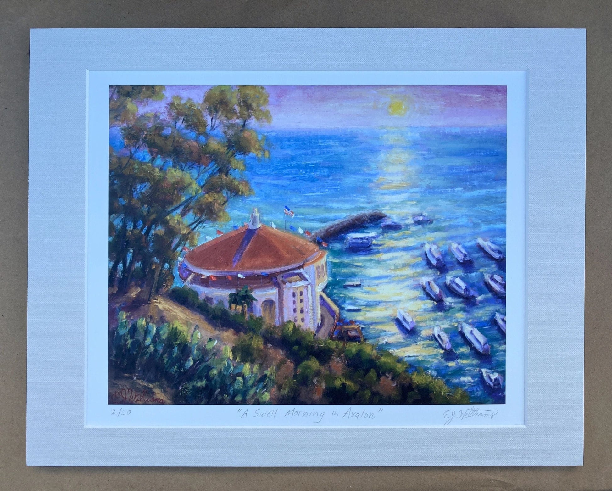 "Swell Morning in Avalon" Giclee Print EJ Williams Consignment