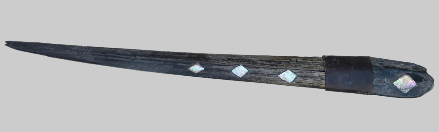 Swordfish Bill with Abalone BUCK LOPEZ Consignment 1. 30.5" with abalone (SB001)