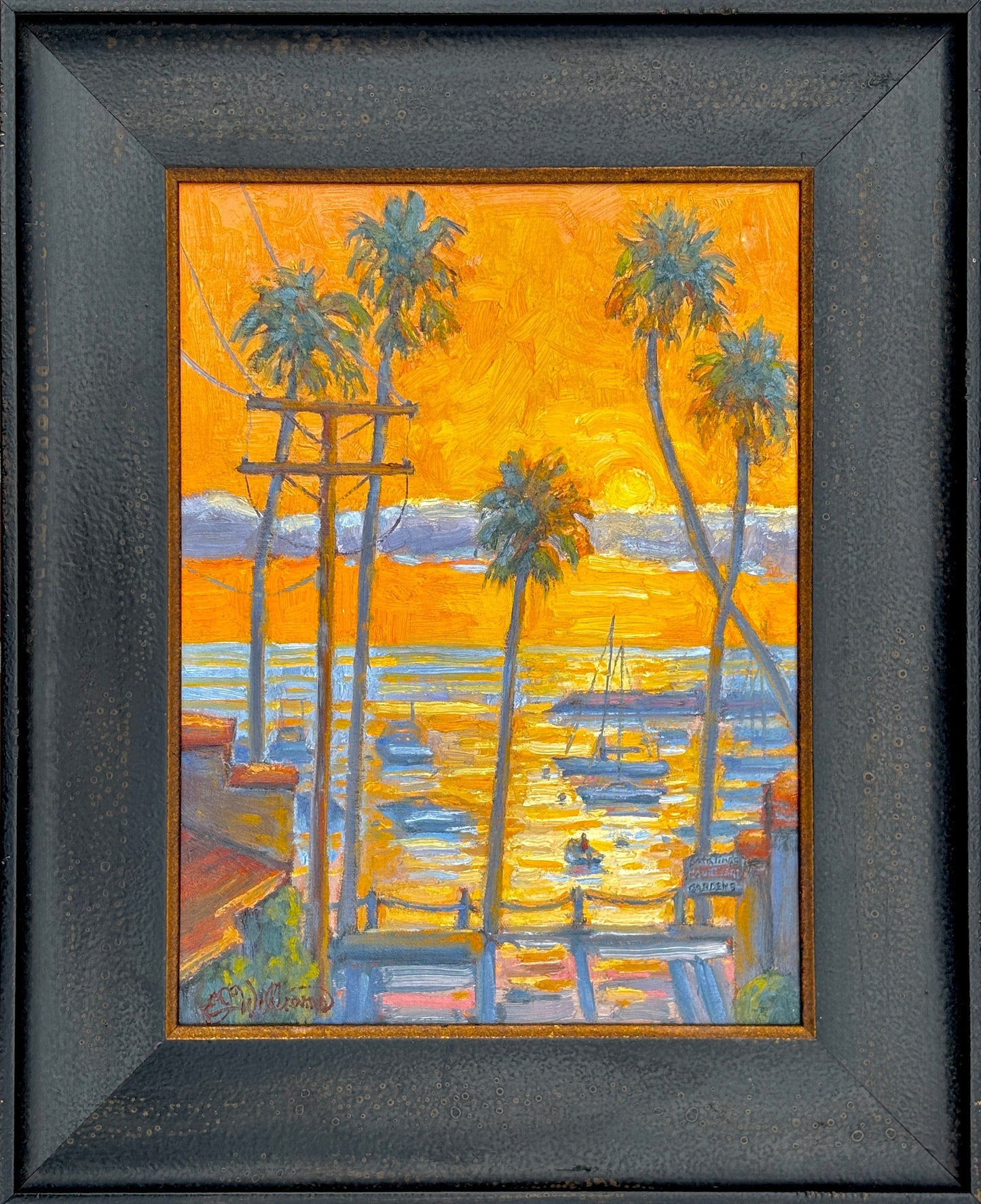 "Tequila Sunrise" Original Oil Painting EJ Williams Consignment