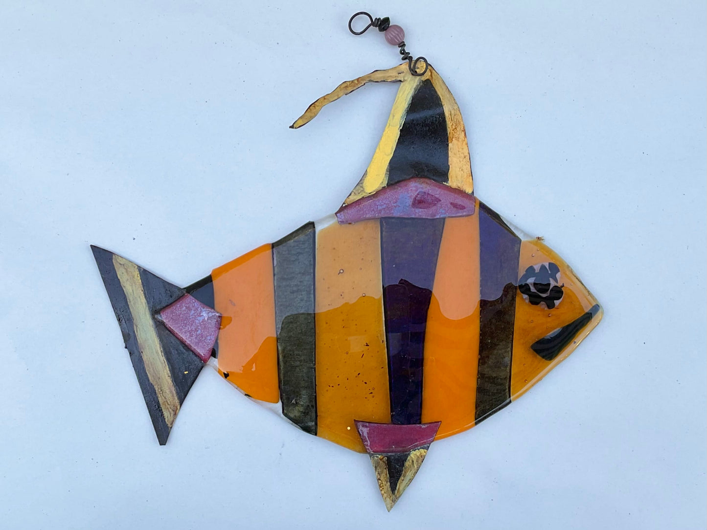 "Tiger Fish" Fused Glass Wired Glass Inventory