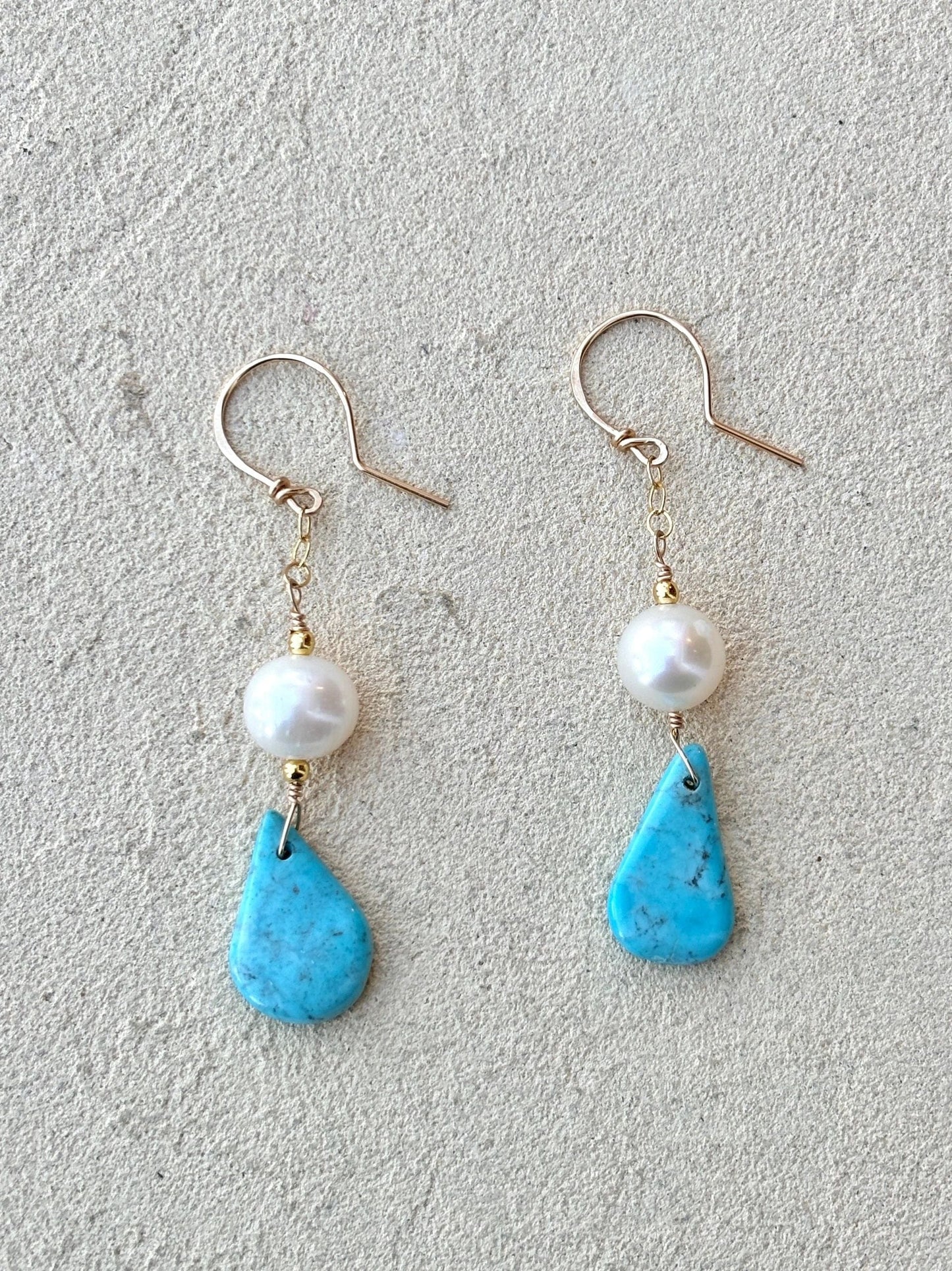 Turquoise 14K Gold-Filled Earrings Elise Peters Consignment Pearls and Turq.