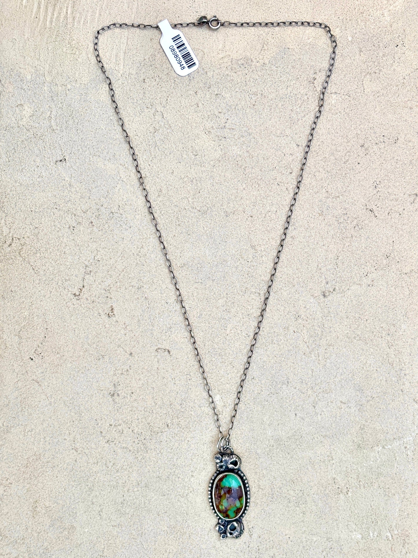 Turquoise Barnacle Sterling Necklace J. Anderson LTL Inventory