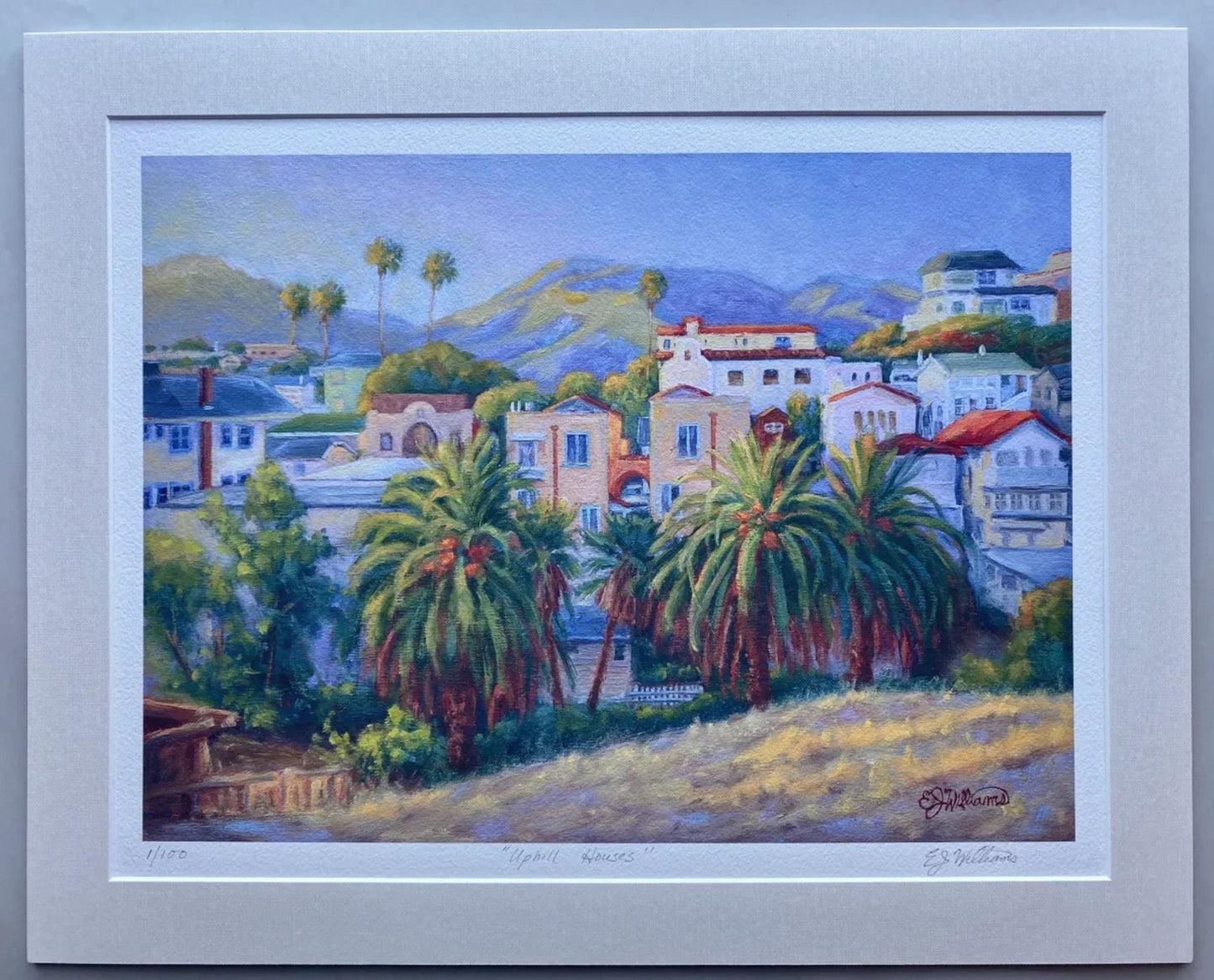 "Uphill Houses" Giclee Print EJ Williams Consignment