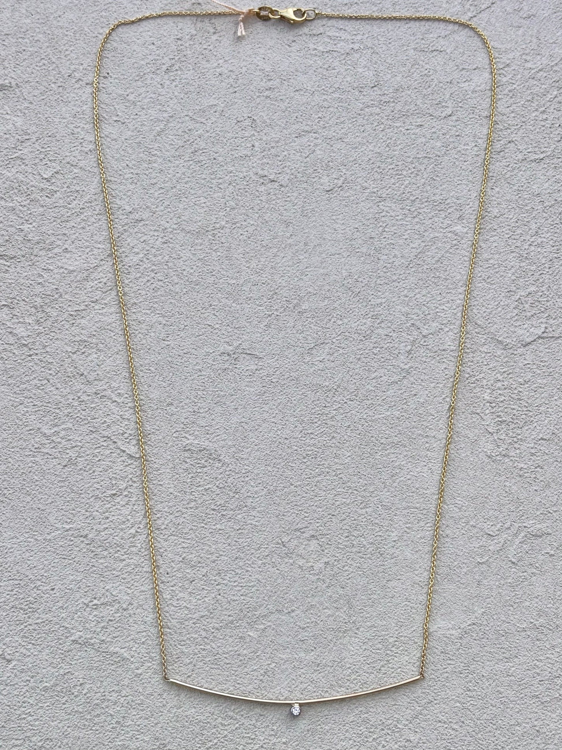 14K Yellow Gold Necklace with Diamond Michiko Consignment