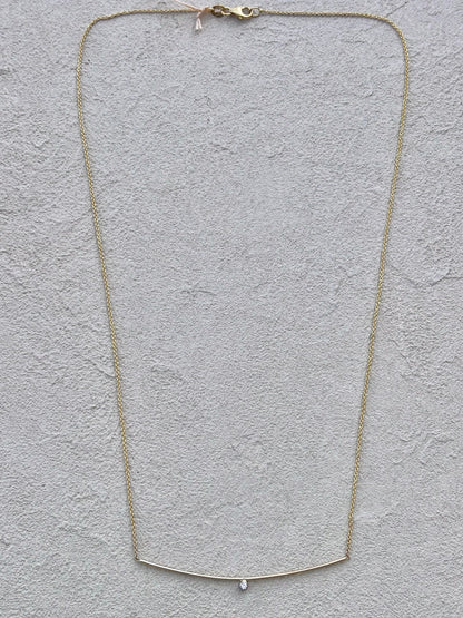 14K Yellow Gold Necklace with Diamond Michiko Consignment