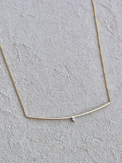 14K Yellow Gold Necklace with Diamond Michiko Consignment