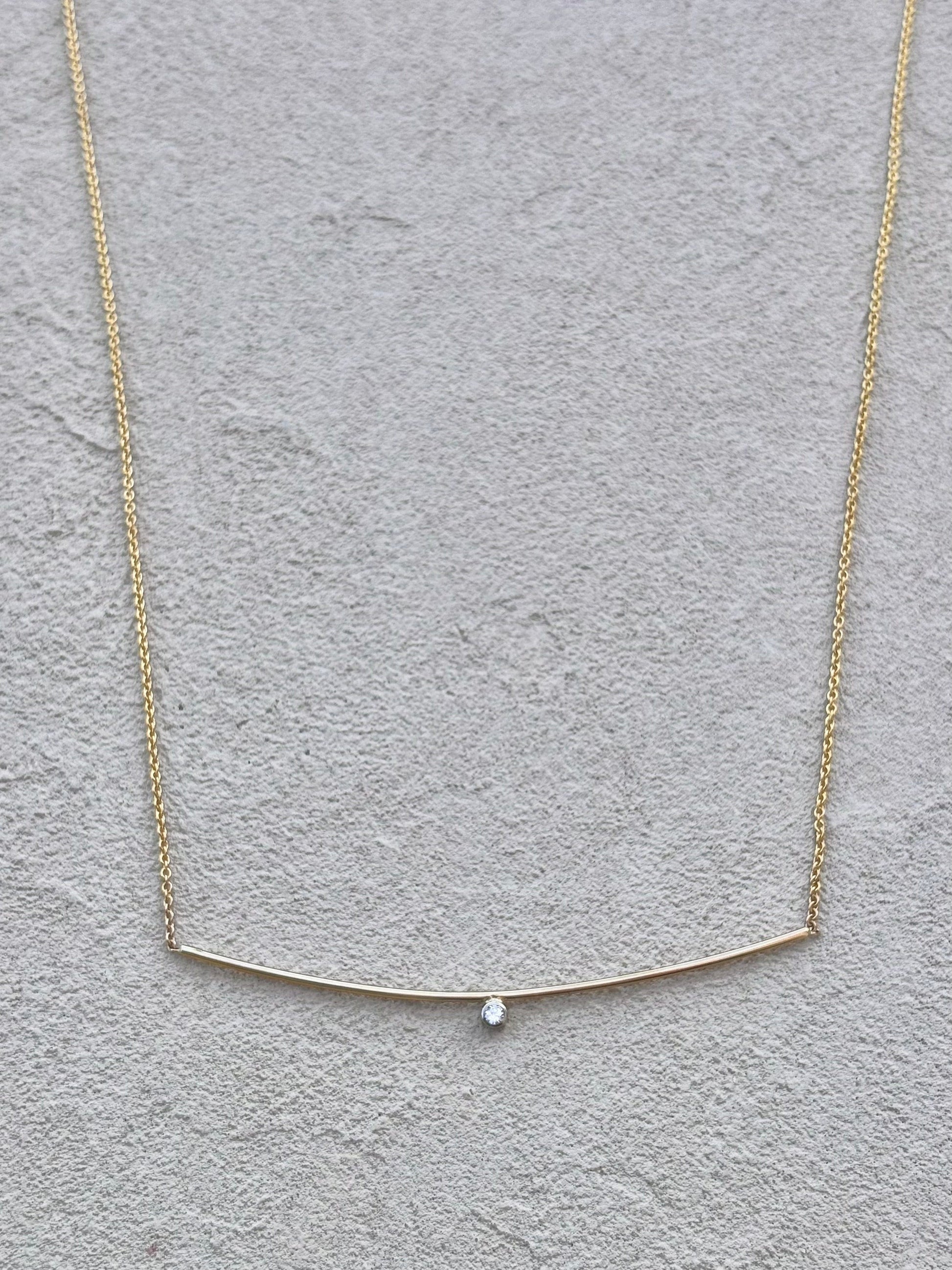 14K Yellow Gold Necklace with Diamond Michiko Consignment