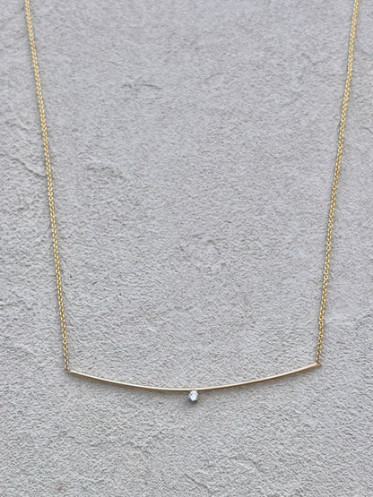14K Yellow Gold Necklace with Diamond Michiko Consignment