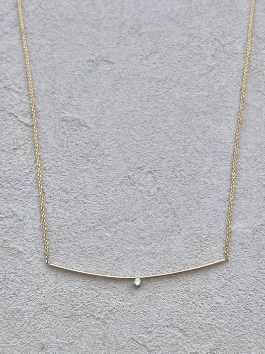 14K Yellow Gold Necklace with Diamond Michiko Consignment