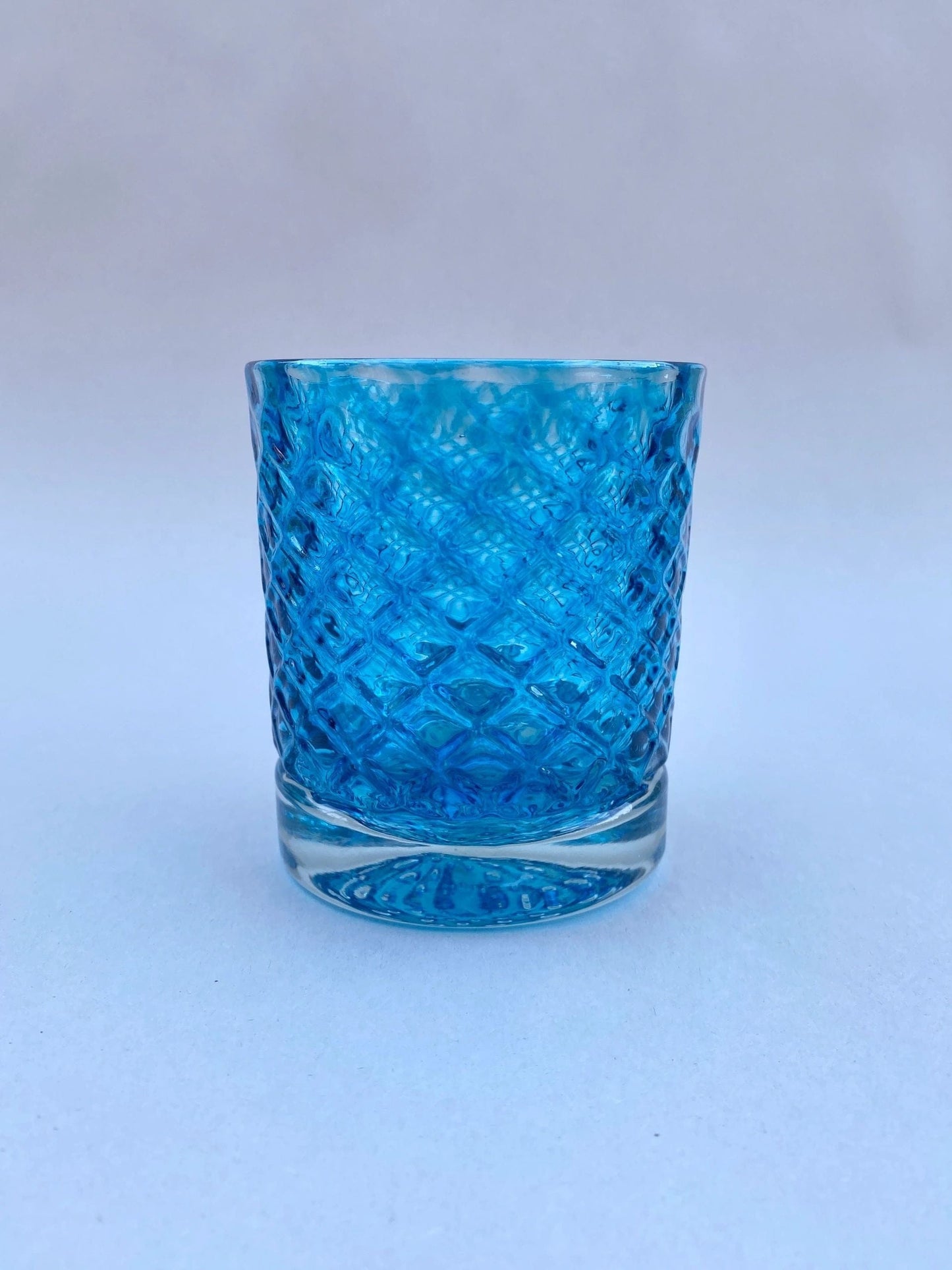 8oz Highball Hand Blown Fish Scale Glasses - COOL TONED BGL (2 B Glass) Inventory Aqua