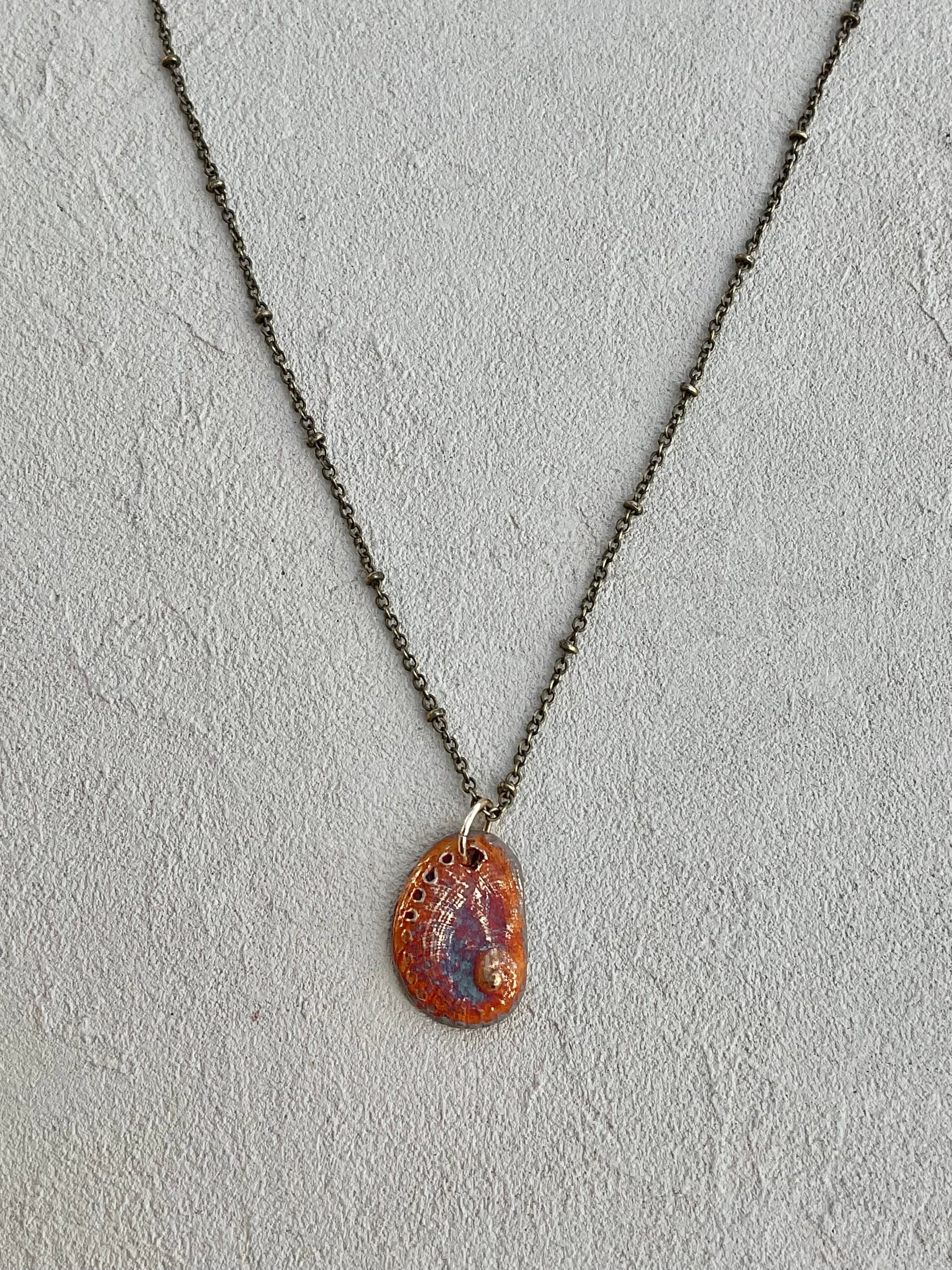Abalone Shell Bronze Charm on Chain Heidi Duran Inventory