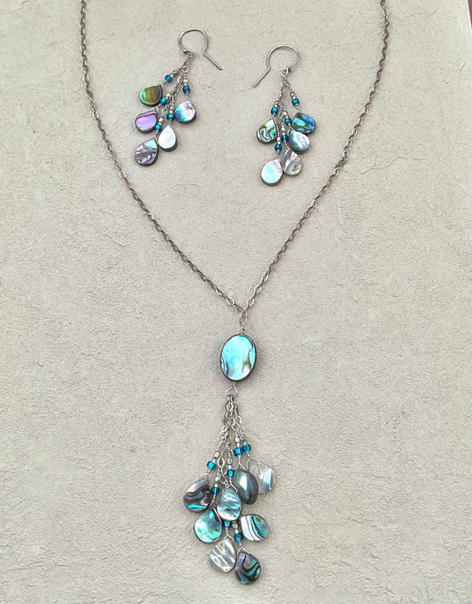 Abalone Shell Sterling Necklace and Earring SET Elise Peters Inventory