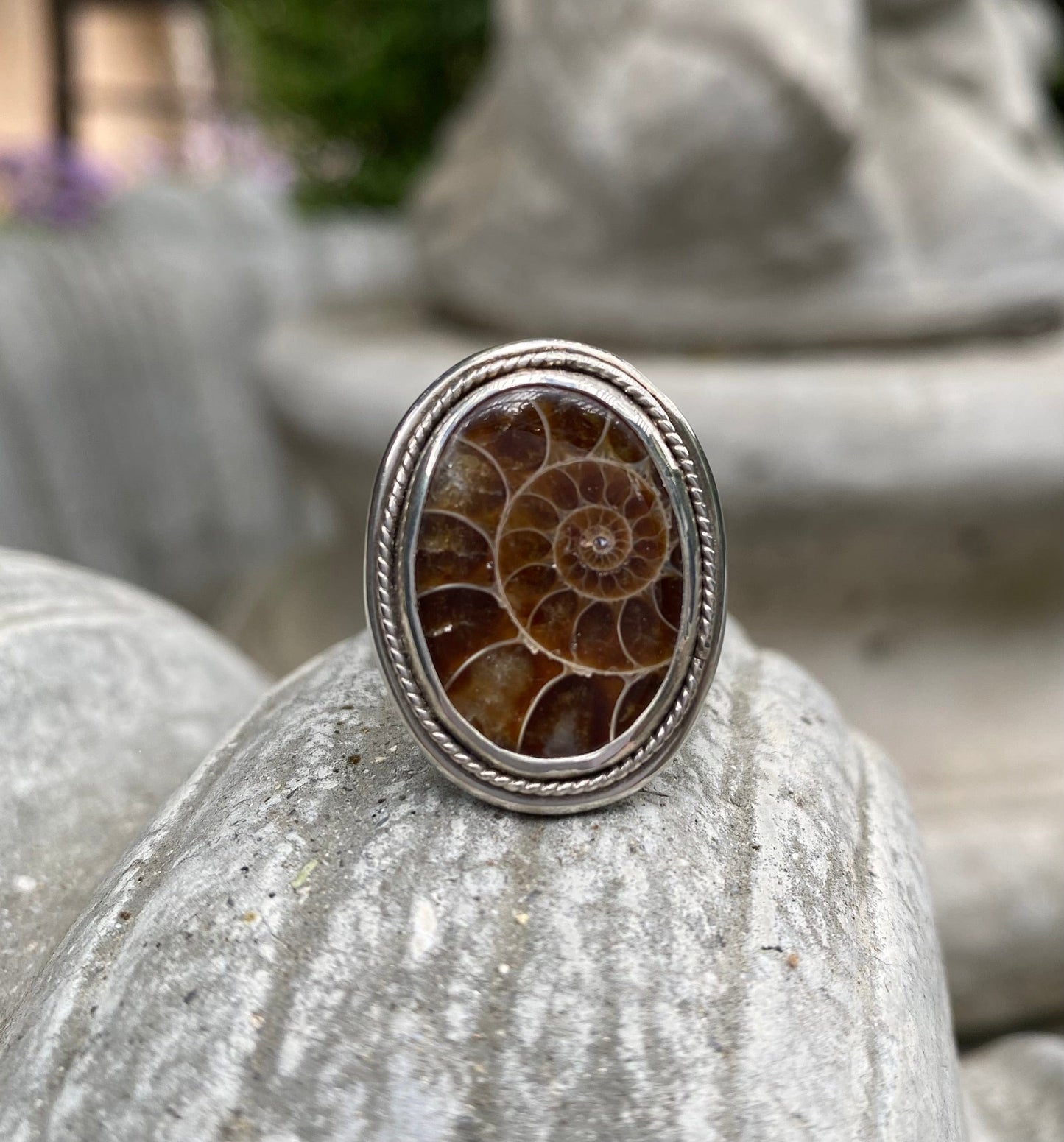 Ammonite Sterling Ring Amy Jahn Consignment