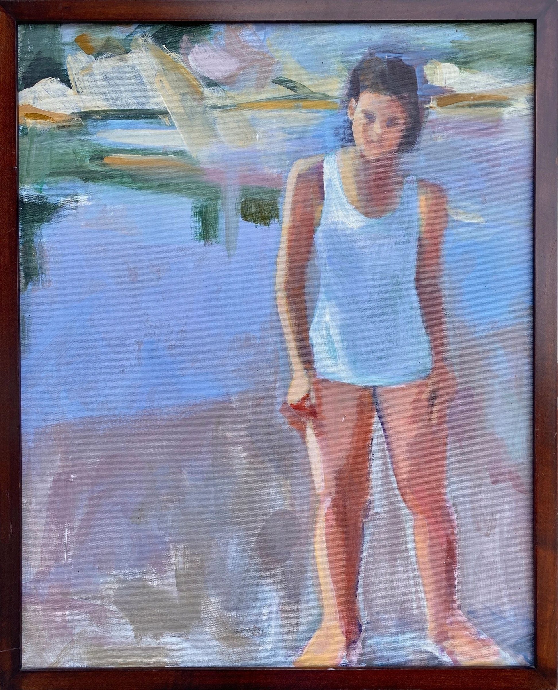 "AT GOLETA BEACH" Original Painting Patricia Doyle Inventory