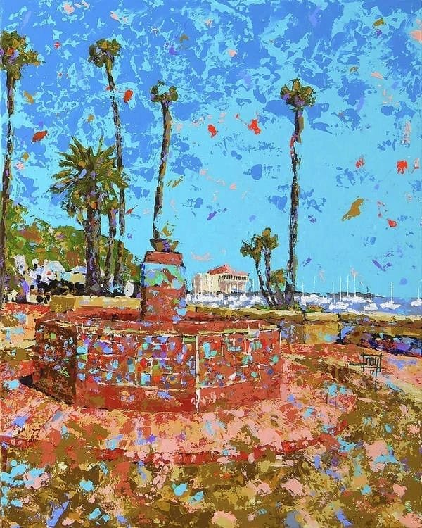 "Avalon Fountain of Romance" Giclee Print Ray Hart Consignment